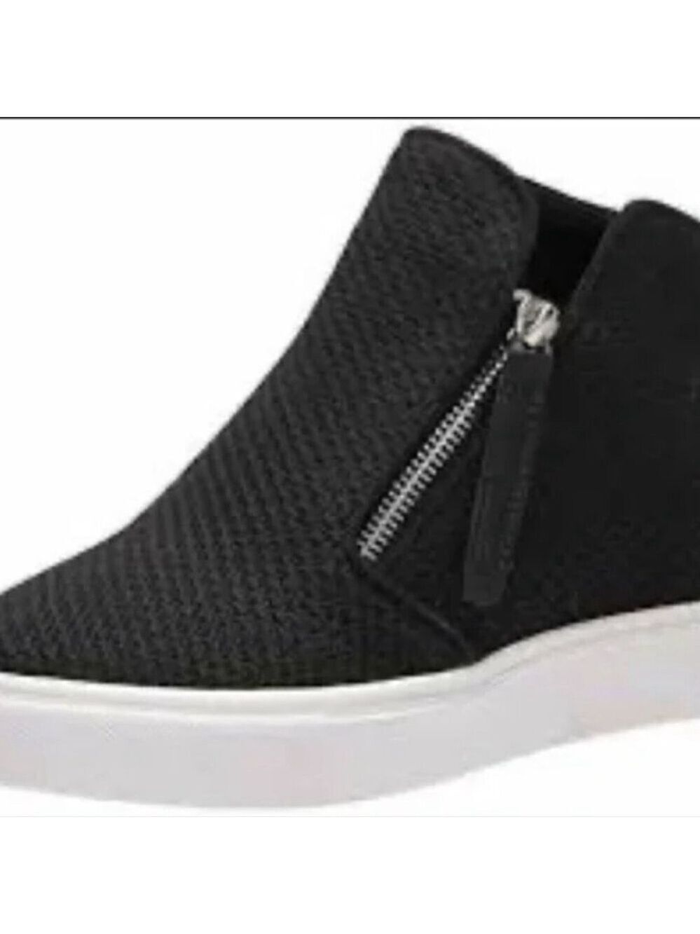 Steve Madden Click Style Black Zipper Sneakers Size 8.5
